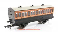 R40062A Hornby LSWR 4 Wheel 3rd Class Coach number 308 in LSWR livery - Era 2